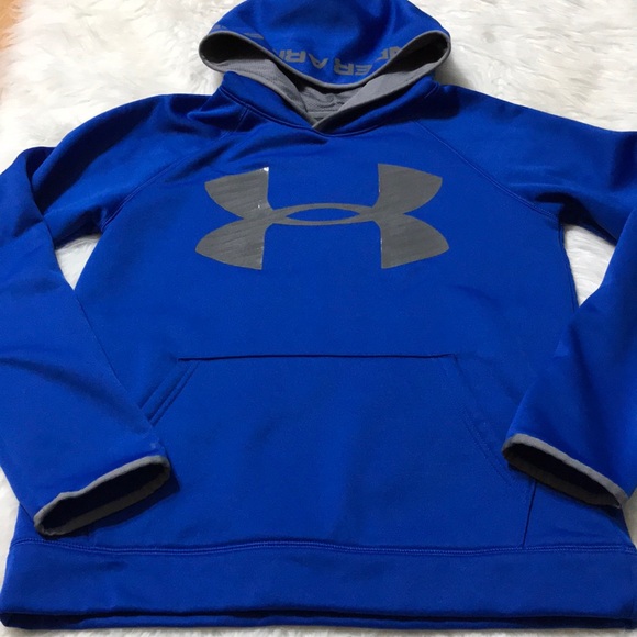 Under Armour Other - Under Armour Boys pullover hoodie size YLG blue